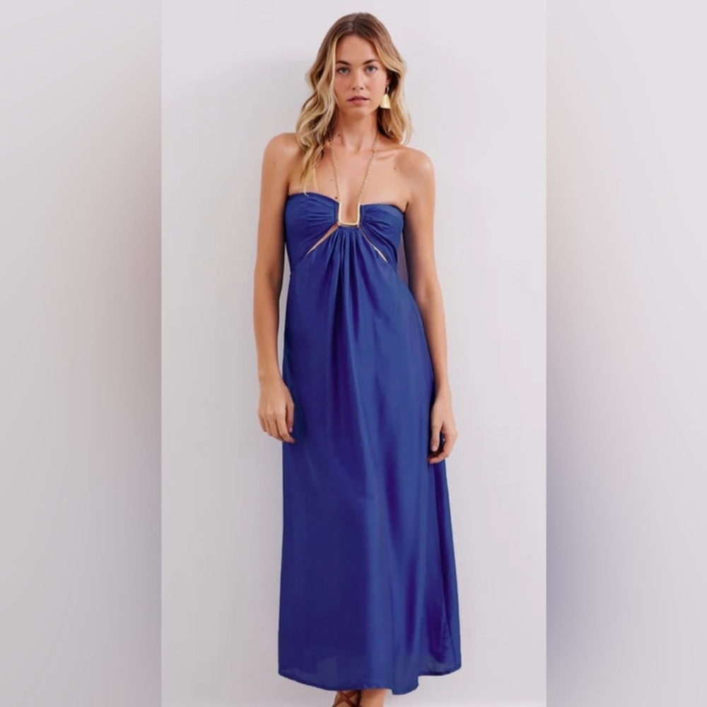💙💙💙 Never Worn! Vix Strapless Royal Blue Dress 💙💙💙